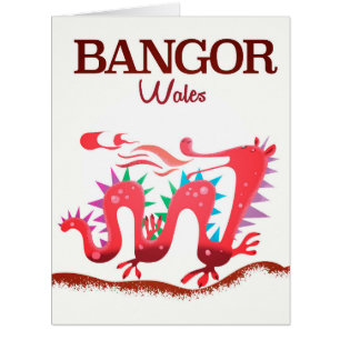 Cartão Bangor Wales Dragon poster