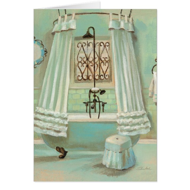 Cartão Banheiro antiquado (Frente)