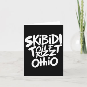 Cartão Banheiro Skibidi Rizz Ohio Meme Engraçado Retro Vi