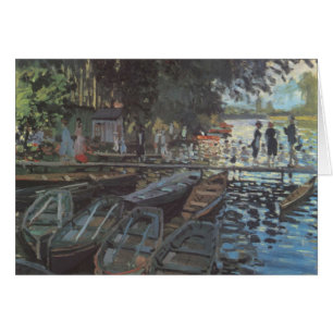Cartão Banhistas em La Grenouillère por Claude Monet