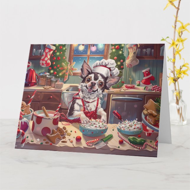 Cartão Banho de Férias Detido Chinês: Natal Festivo (Flor Amarela)