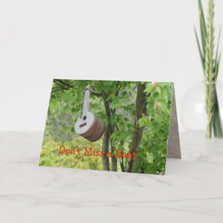 Cartão Banjo Birdhouse - customize any occasion