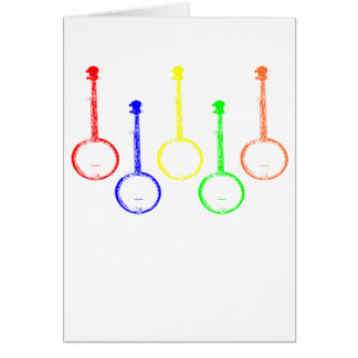 Cartão banjos coloridos