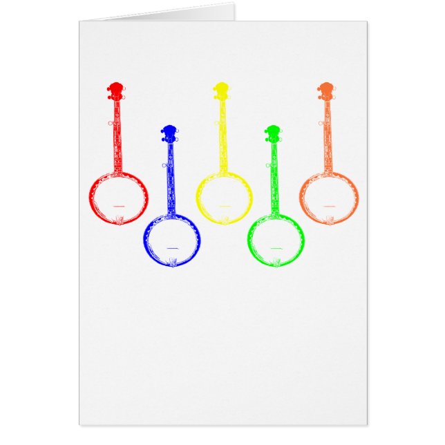 Cartão banjos coloridos (Frente)