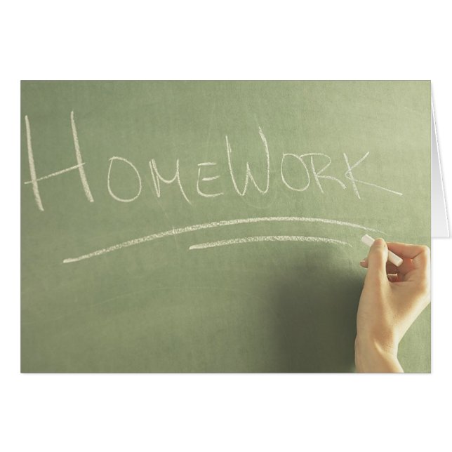 Cartão Banner de Homework (Frente Horizontal)