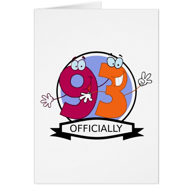 Cartão Banner oficial de aniversário de 93 (Frente)