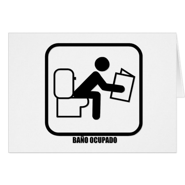 Cartão Baño Ocupado (Frente Horizontal)