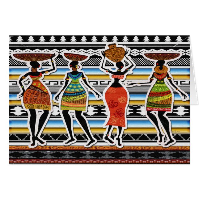 Cartão Banquete africano (Frente Horizontal)