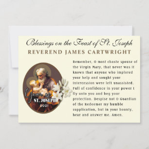 Cartão Banquete de Ruas. Joseph Memória Católica Reza