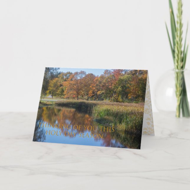 Cartão Banquete de Tabernáculos pensando em você cumprime (Frente)