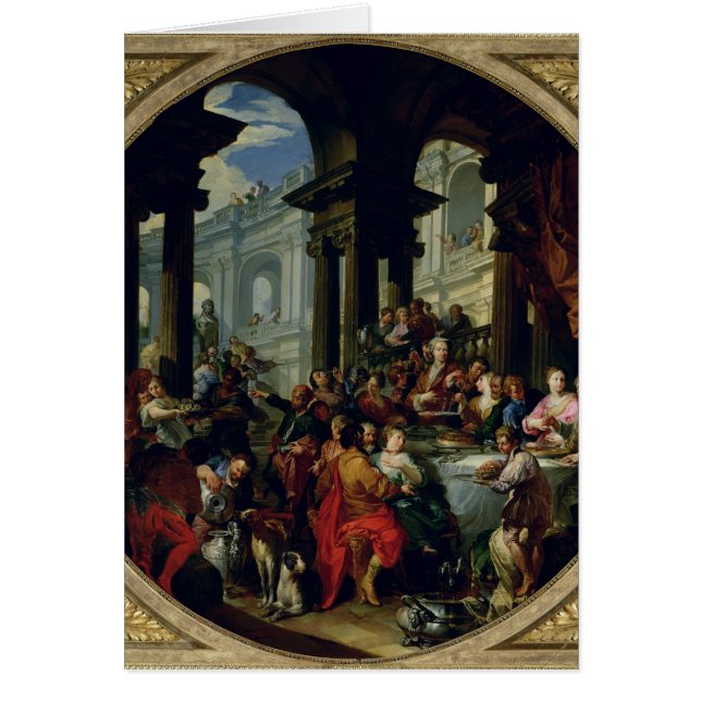 Cartão Banquete sob um Portico iónico, c.1720-25 (Frente)