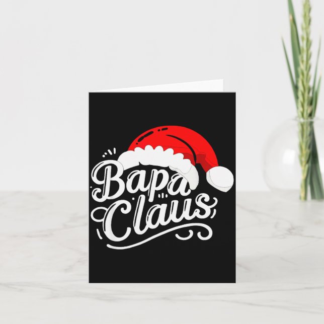 Cartão Bapa Claus Christmas Santa's Pajama Family Matchin (Frente)