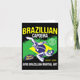 Cartão Bapoeira brasileira - Luta pela dança do fôlego da