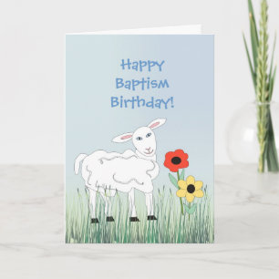 Cartão Baptism Birthday Greeting Card