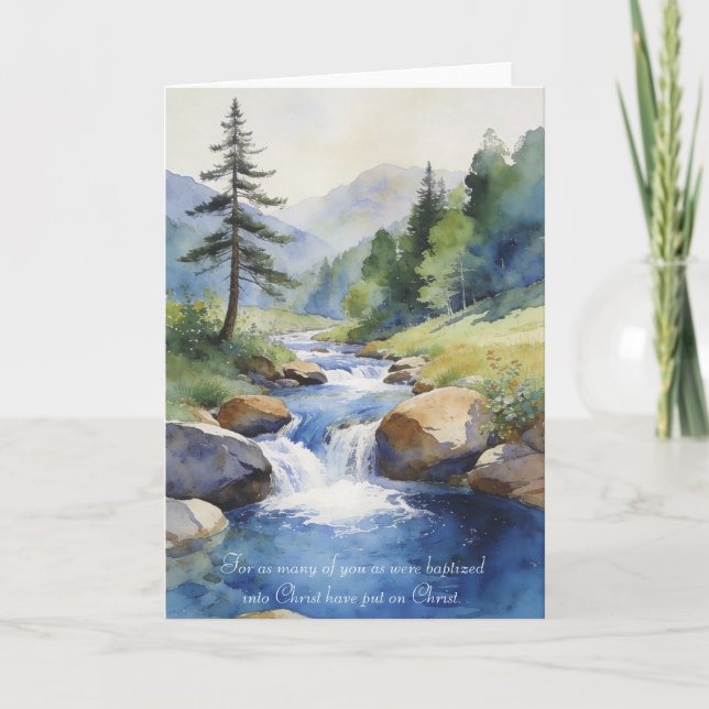 Cartão Baptism Card: Galatians 3:25-27 (Frente)