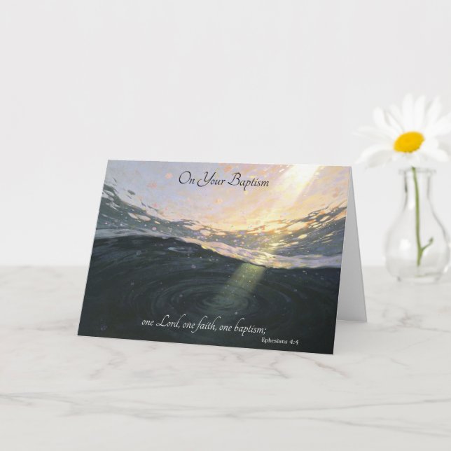 Cartão Baptism for Adult  (Planta pequena)