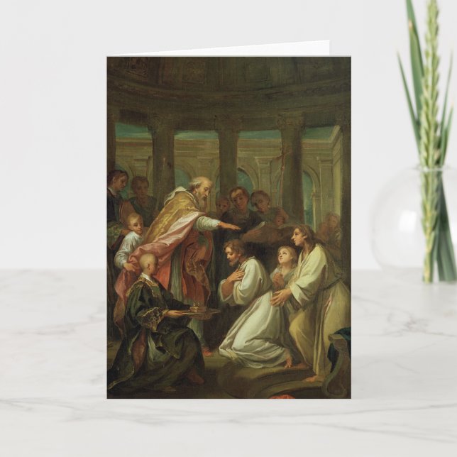 Cartão Baptism of St. Augustine (Frente)