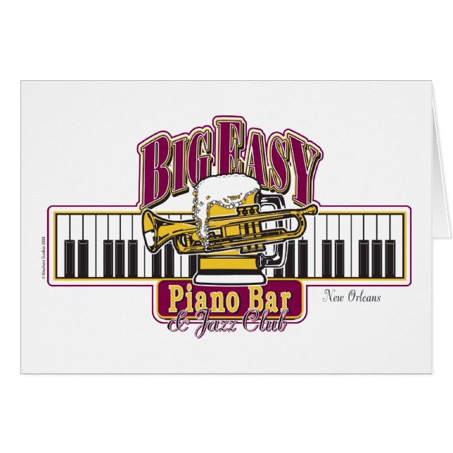 Cartão BAR BIG-EASY-Piano- (Frente Horizontal)
