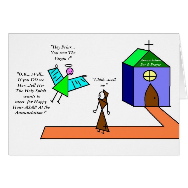 Cartão Bar de anunciação e oração (Frente horizontal)