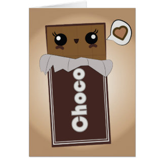 Cartão Bar de chocolate bonito