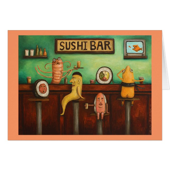 Cartão Bar de sushi (Frente Horizontal)