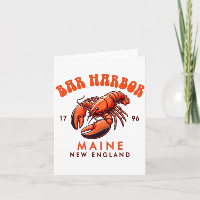 Cartão Bar Harbor Maine New England Travel Funny Bar Harb (Frente)