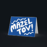 Cartão BAR MAZEL TOV BAT MITZVAH - Azul Moderno Personali<br><div class="desc">Mandei um texto para você. Adicione seu próprio texto ao dentro da placa ou altere as cores de fundo. Para mais designs e cores, verifique meu compro! Ou me avise se quiser algo personalizado. Também tenho papel de empacotamento e, claro, versões do Bar e do Bat Mitzvah! Pergunte se não...</div>