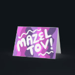 Cartão BAR MAZEL TOV BAT MITZVAH - Onda Moderna Personali<br><div class="desc">Mandei um texto para você. Adicione seu próprio texto ao dentro da placa ou altere as cores de fundo. Para mais designs e cores, verifique meu compro! Ou me avise se quiser algo personalizado. Também tenho papel de empacotamento e, claro, versões do Bar e do Bat Mitzvah! Pergunte se não...</div>