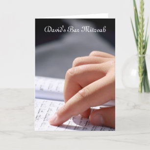 Cartão Bar Mitzvah/bastão Mitzvah