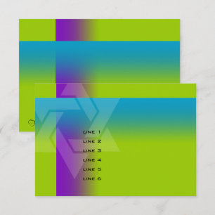 Cartão Bar Mitzvah Roxo e Turquesa em Qualquer Cor