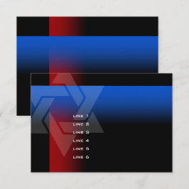 Cartão Bar Mitzvah Vermelho e Azul em Qualquer Cor