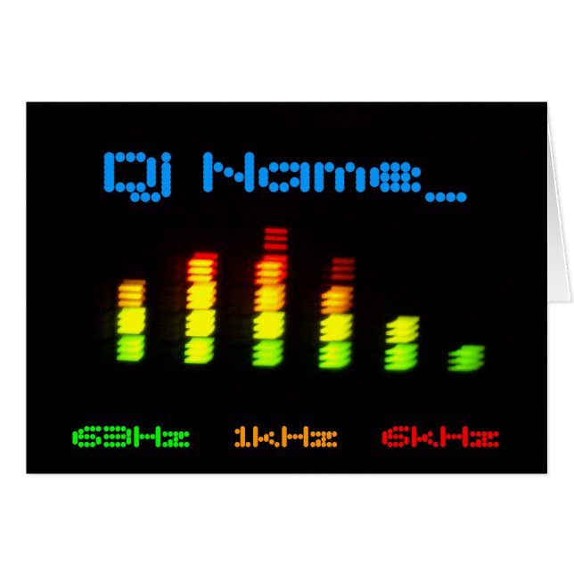 Cartão Bar pessoal EQ do equalizador do DJ (Frente Horizontal)