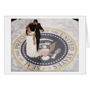 Cartão Barack e Michelle Obama