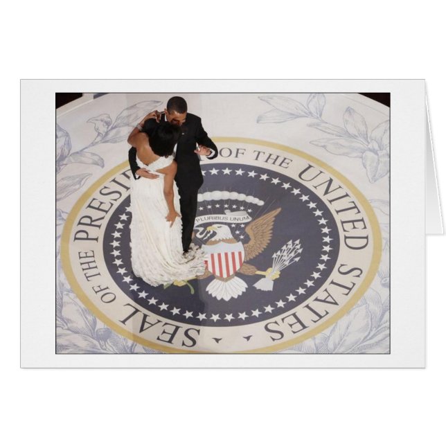 Cartão Barack e Michelle Obama (Frente Horizontal)