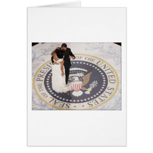 Cartão Barack e Michelle Obama