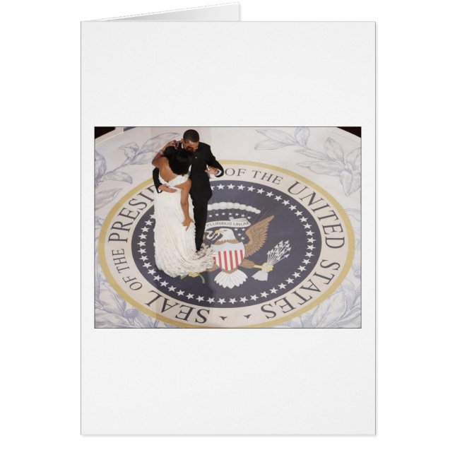 Cartão Barack e Michelle Obama (Frente)