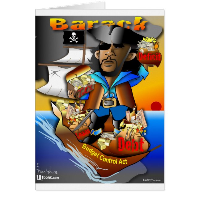 Cartão Barack O Pirata (Frente)