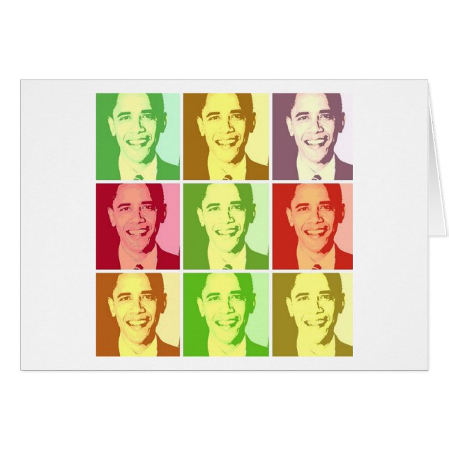 Cartão Barack Obama (Frente Horizontal)