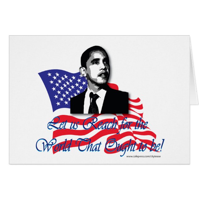 Cartão Barack Obama (Frente Horizontal)