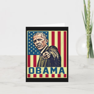 Cartão Barack Obama 44 dos EUA Presidente Pop Art Vintage