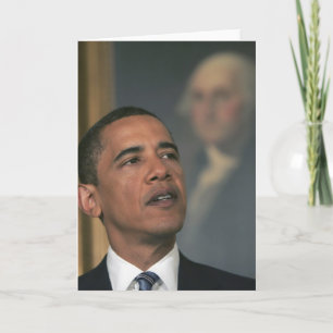 Cartão Barack Obama announce his intent to nominate