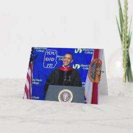 Cartão Barack Obama - Cartão-M para Graduação