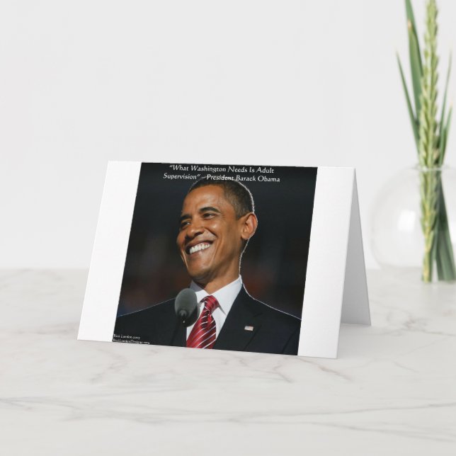 Cartão Barack Obama & Citações de Humor Presentes & Cartõ (Frente)