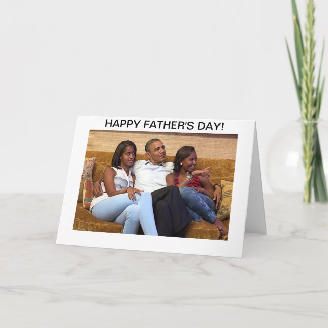Cartão Barack Obama - Father's Day Card (Frente)