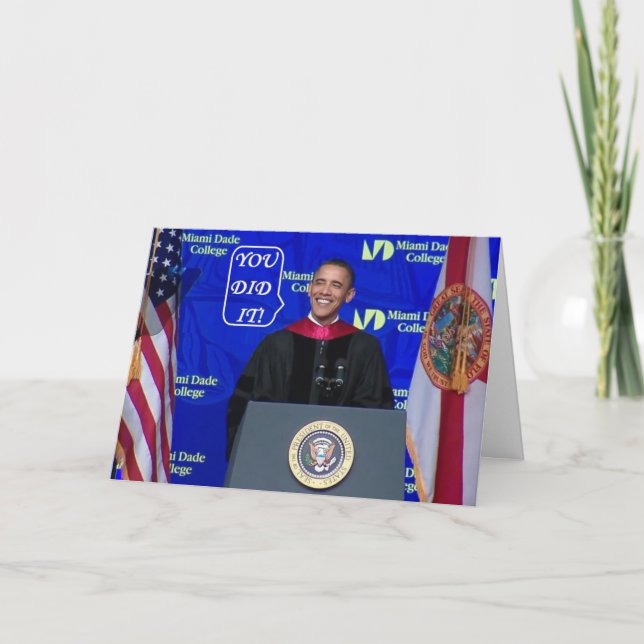 Cartão Barack Obama - Graduation Card-M (Frente)