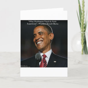 Cartão Barack Obama & Presente de Cotações de Humor & Car