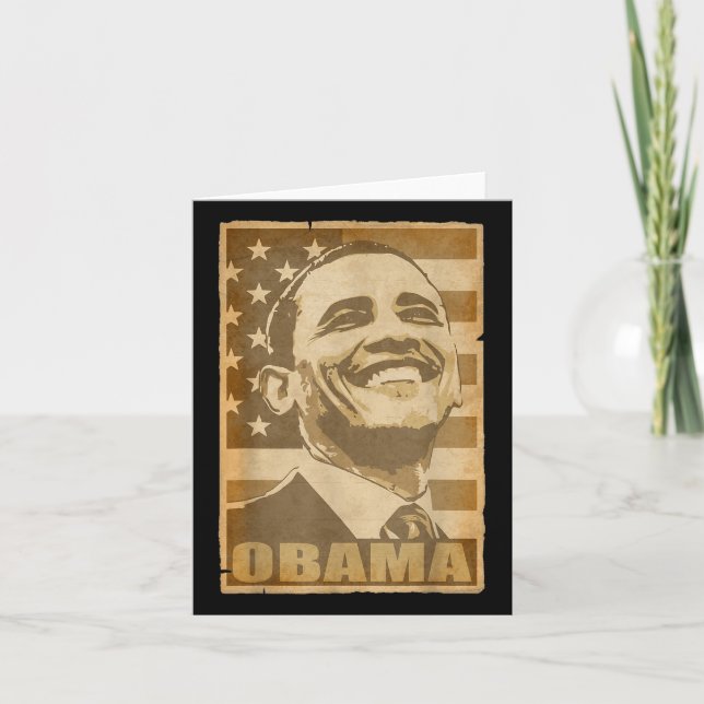 Cartão Barack Obama Torn Poster (Frente)