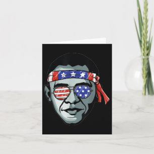 Cartão Barack Obama Usa Gles Bandana Demonstro Patriótico
