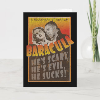 Cartão Baracula - Happy Halloween Barack Obama