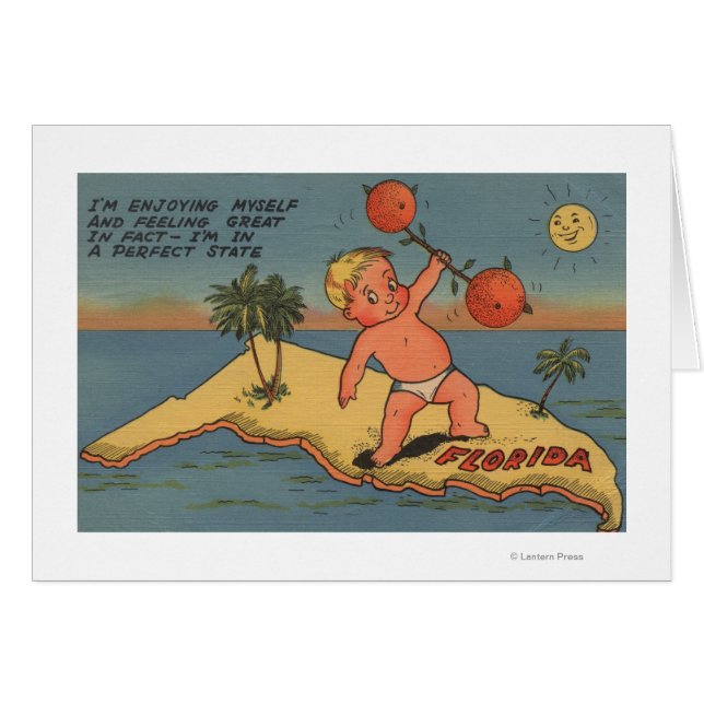 Cartão Barão das Laranjas que Levanta Crianças (Frente Horizontal)